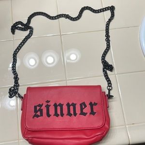 Blackcraft Cult red and black sinner crossbody bag purse DISCONTINUED